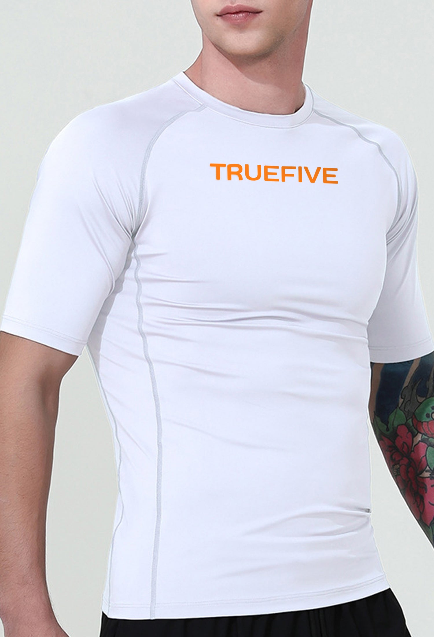 Durable Moisture-Wicking White Workout T-shirt