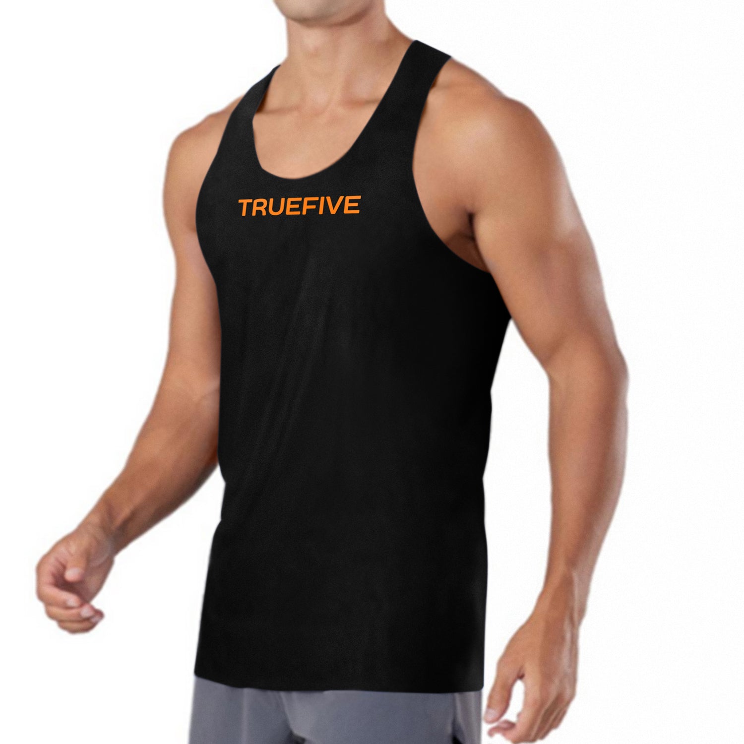 Moisture-Wicking Sleeveless Black Workout Shirt